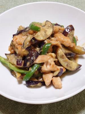 鶏肉となすのスタミナ炒め