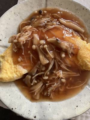オムレツのきのこあんかけ