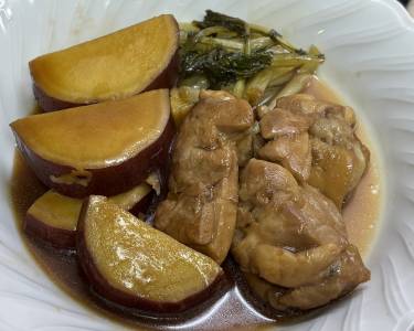 さつまいもと鶏肉の甘酢煮