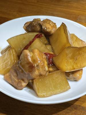 大根と鶏のオイスターソース煮
