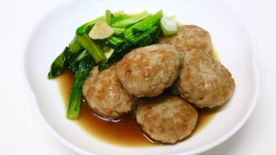 豚だんごと小松菜の甘辛煮