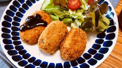 一緒につくるコロッケ