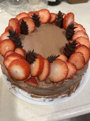 チョコレートクリームのクリスマスケーキ