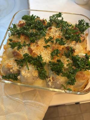 里芋と鶏肉のグラタン