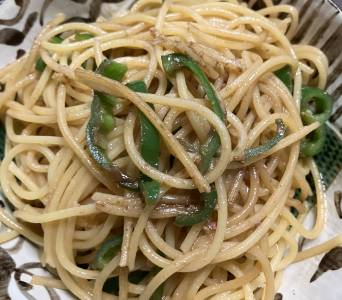 ピーマンのスパゲッティ