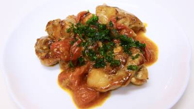 チキンのみそトマト煮込み