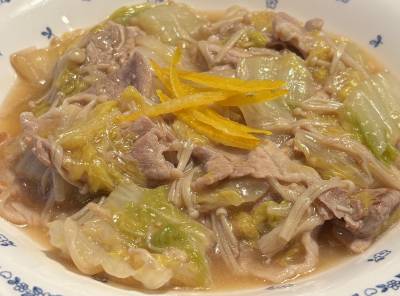 白菜と豚肉のとろみ煮