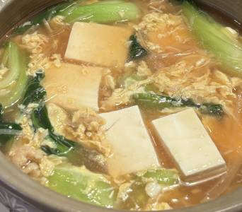 帆立てのトロトロ湯豆腐