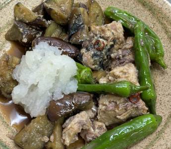 さば缶となすの南蛮ポン酢