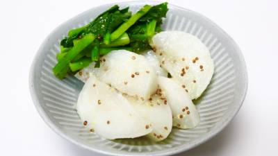 温かいかぶのサラダ