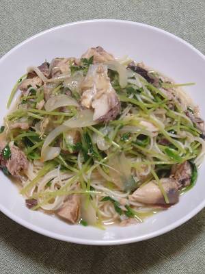さば缶のそうめんチャンプルー