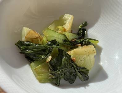 チンゲンサイのにんにく炒め