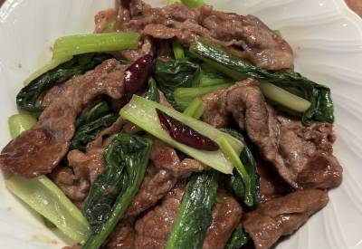 小松菜と牛肉の中国風炒め