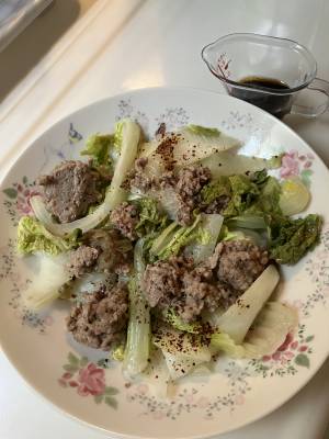 白菜と豚肉のレンジ蒸し