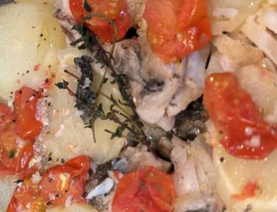 たらとじゃがいもの重ね蒸し