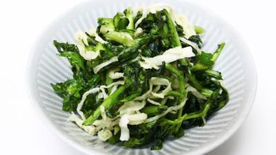 春菊と切り干しのわさびあえ