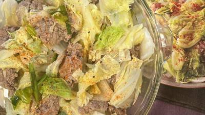 白菜と豚肉のレンジ蒸し