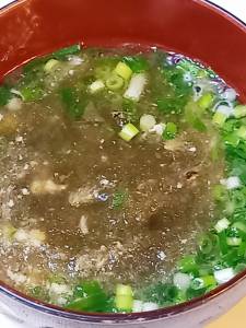 とろろ昆布の焼きみそ汁
