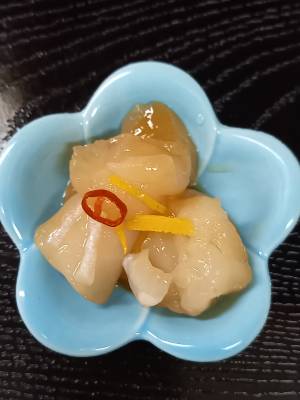 帆立て貝の沖漬け風