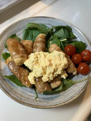 肉巻き豆腐の照りポンタルタル