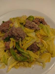 白菜と豚肉のレンジ蒸し