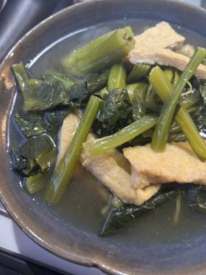 油揚げと小松菜の煮びたし