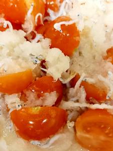 ミニトマトとじゃこのみぞれ酢あえ