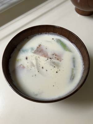 アスパラのミルキースープ