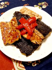 豆腐のかば焼き丼