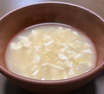 ねぎと豆腐のスープ