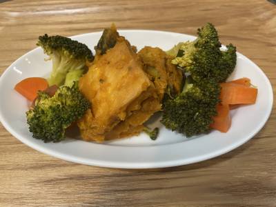 かぼちゃと厚揚げのミートソース炒め