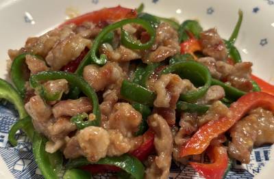 ピーマンと豚肉のにんにくみそ炒め
