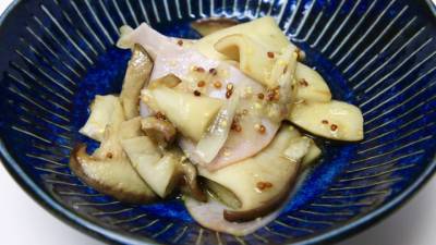 エリンギとハムの粒マスタードマリネ