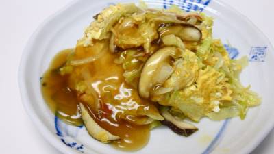 キャベツのかにたま風