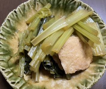 油揚げと小松菜の煮びたし