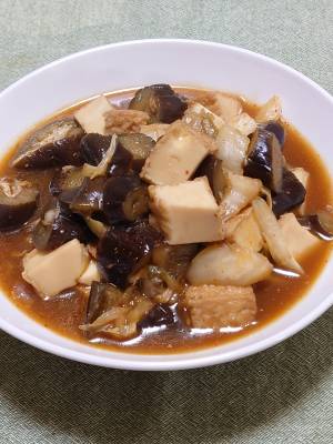 なすと厚揚げのキムチ煮