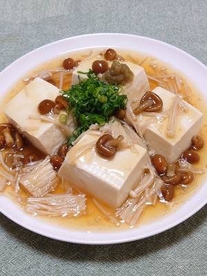 豆腐のきのこあんかけ