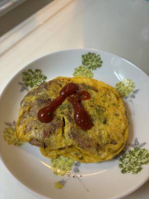 鶏むね肉の卵焼き