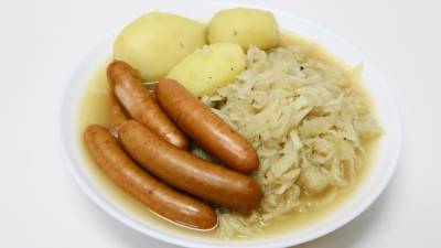 切り干し大根とソーセージのスープ煮