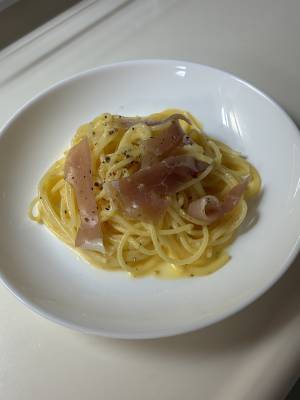 ワンボウル カルボナーラ風パスタ
