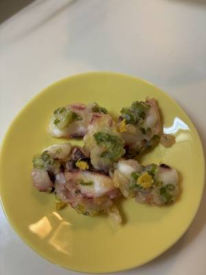 青唐辛子衣のたこから揚げ