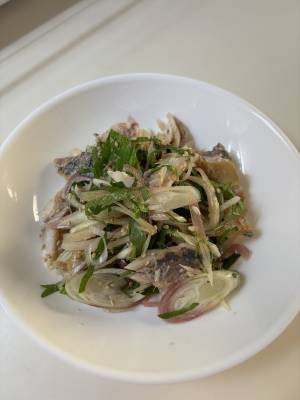 あじと新しょうがの甘酢あえ