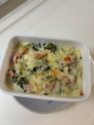 レタスのクリームグラタン