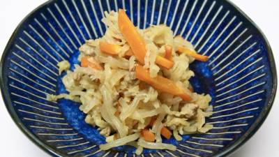 切り干し大根と豚ひき肉の炒め煮