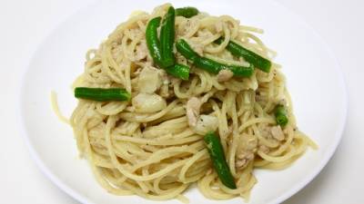 さやいんげんとツナのパスタ