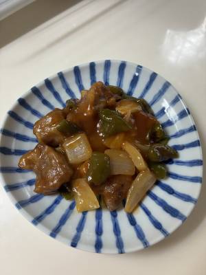 レンジ酢豚