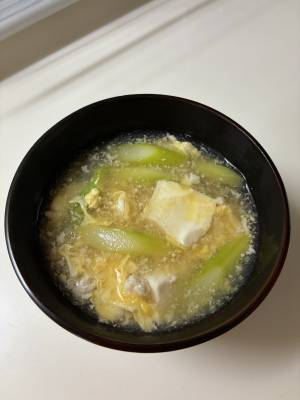 鶏ひき肉のおぼろ豆腐汁
