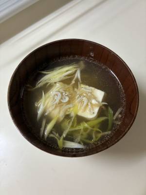 炒めじゃこの吸い物