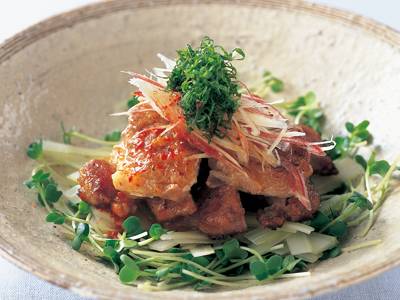 鶏マリネ焼き 香味野菜サラダ添え