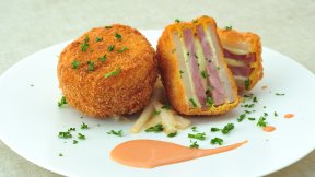 大根とハム、チーズのはさみカツ